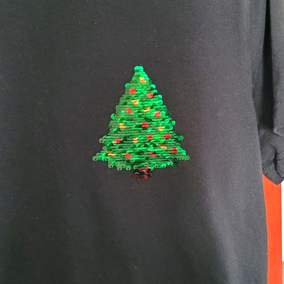 Abercrombie and Fitch Soft Sequin Christmas Tree Tshirt Size S - Picture 4 of 7